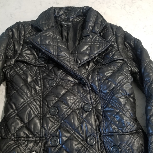 🧥COCO&TASHI BLACK PUFFER LONG COAT - Picture 7 of 12